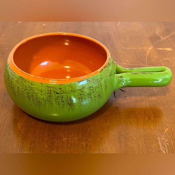 VTG De Silva Terracotta Handled Chili/Onion Soup Bowls Made in Italy. Set Of 3 - Picture 8 of 15